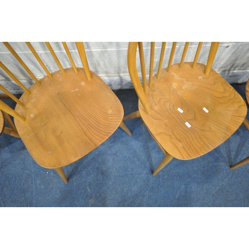 1333 - LUCIAN ERCOLANI, A MID CENTURY ERCOL ELM AND BEECH GRAND WINDSOR EXTENDING DINING TABLE, with a bi-f... 