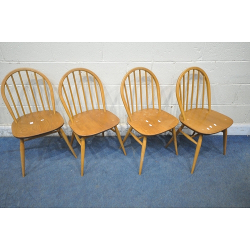 1333 - LUCIAN ERCOLANI, A MID CENTURY ERCOL ELM AND BEECH GRAND WINDSOR EXTENDING DINING TABLE, with a bi-f... 