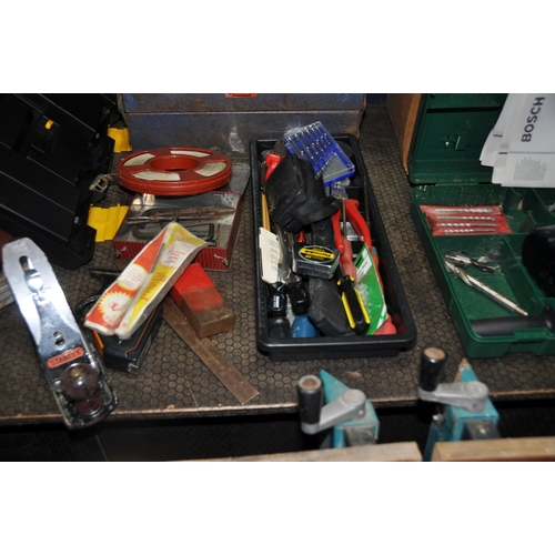 1059 - TWO TOOLBOXES CONTAINING TOOLS AND A  BOSCH PSB18 VE2 CORDLESS DRILL (PAT pass and working) includin... 