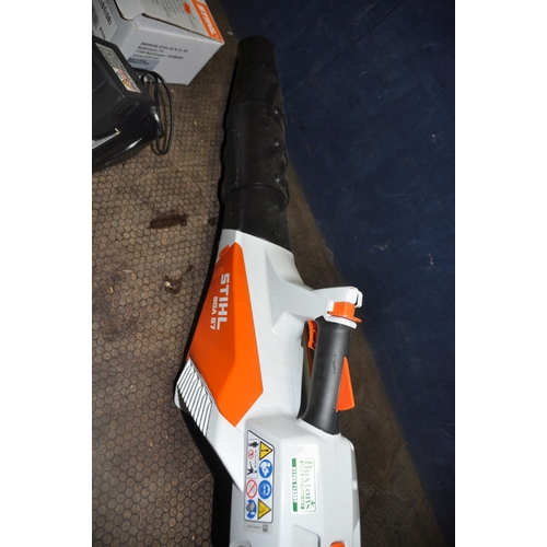 1071 - A STIHL BGA57 36V GARDEN BLOWER with two batteries and one boxed charger (PAT pass and working)