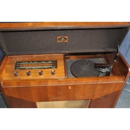 1089 - AN ART DECO COLUMBIA MODEL C402 VALVE RADIOGRAM in walnut case width 93cm  depth 48cm height 78cm (P... 