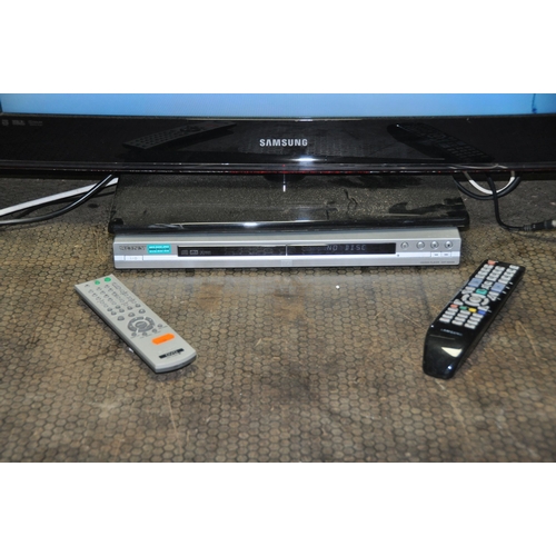 1097 - A SAMSUNG LE32B530WXXU 32in TV WITH REMOTE and a Sony DVP-NS355 DVD player with remote (both PAT pas... 