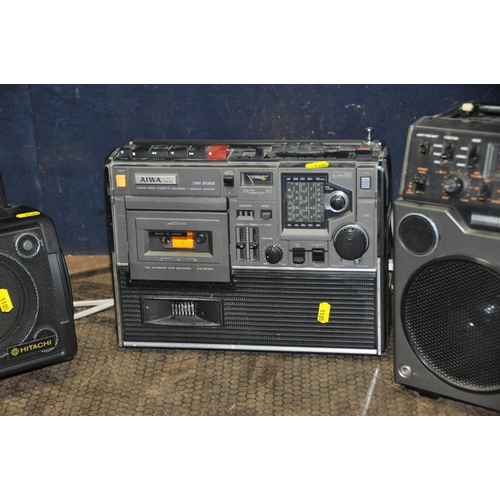 1105 - THREE VINTAGE PORTABLE HI FIS comprising of an Aiwa TPR-950, an Aiwa TPR-250 (both tape players not ... 