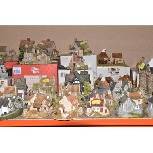 307 - A COLLECTION OF LILLIPUT LANE SCULPTURES, forty nine sculptures from the North, Welsh and Scottish c... 