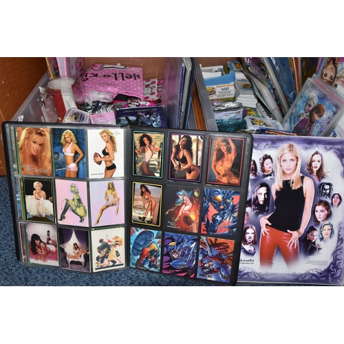 467 - FOUR BOXES OF TRADING CARDS, to include autographed cards: James Pickens Jr, Nicholas Lea, Bruce Har... 