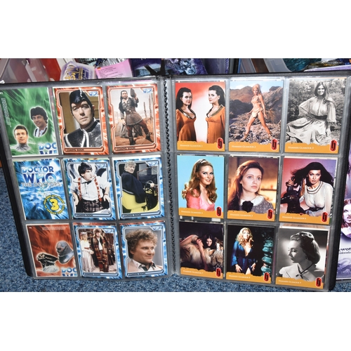 467 - FOUR BOXES OF TRADING CARDS, to include autographed cards: James Pickens Jr, Nicholas Lea, Bruce Har... 