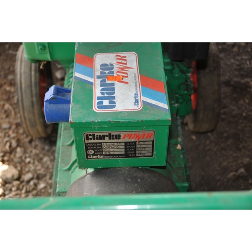 1005 - A CLARKE POWER LB1/4R5/V PETROL GENERATOR 3.5Kva output year of manufacture 1995 ( engine pulls free... 