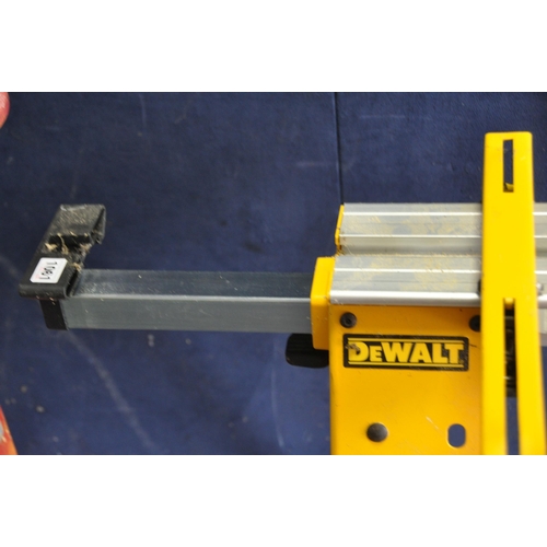 1061 - A DeWALT DE7033 MITRE SAW STAND fitted with two DE7025 supports and a pair of DE7024-XJ