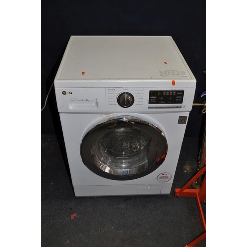 1073 - A LG F1496AD WASHER DRYER width 60cm depth 60cm height 85cm (PAT pass, spin cycle run but not tested... 