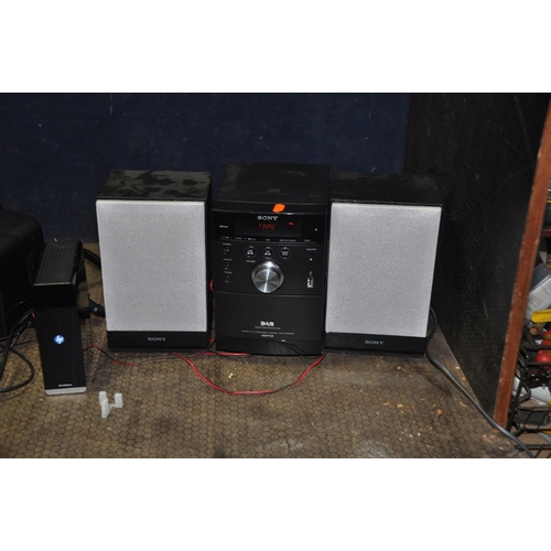 1094 - A COLLECTION OF AUDIO VISUAL EQUIPMENT including a Sony CMT-EH550DAB mini hi fi with matching speake... 