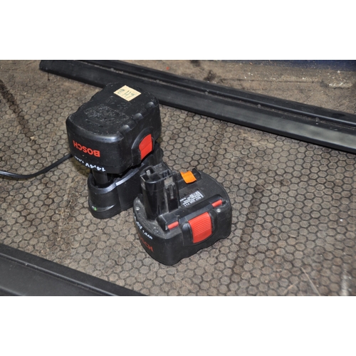 1119 - A BOSCH AHS 52 ACCU 14.4V HEDGE TRIMMER with charger and three batteries and a AHS 60-26 240v hedge ... 