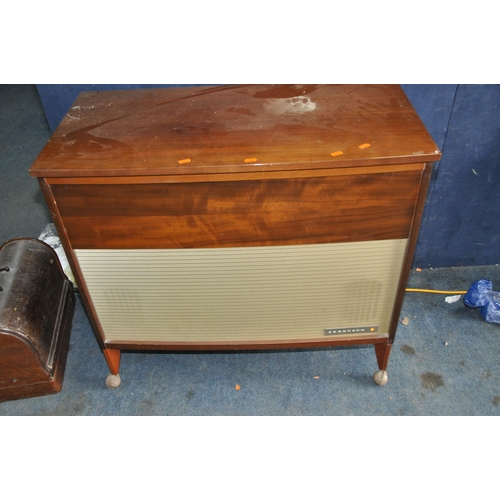 1123 - A MID 20th CENTURY FERGUSON MODEL 3318 RADIO GRAM with a Monarch turntable width 88cm depth 44cm hei... 