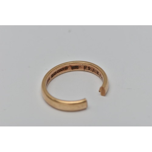 41 - A 9CT GOLD SPLIT BAND RING, polished split band, hallmarked 9ct Birmingham, stamped 'Harmony', perso... 