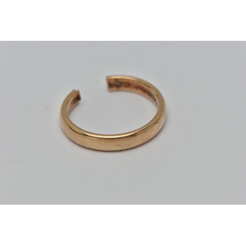 41 - A 9CT GOLD SPLIT BAND RING, polished split band, hallmarked 9ct Birmingham, stamped 'Harmony', perso... 