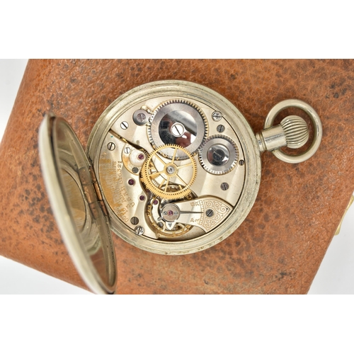 75 - A HAMILTON & INCHES OPEN FACE POCKET WATCH, the white face with gold coloured Arabic numbers, a subs... 