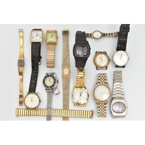 76 - AN ASSORTMENT OF WRISTWATCHES, ladies and gents watches with names to include 'Accurist, Technos, Ti... 