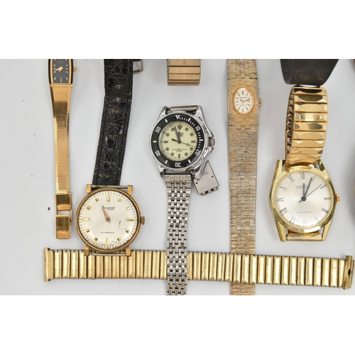 76 - AN ASSORTMENT OF WRISTWATCHES, ladies and gents watches with names to include 'Accurist, Technos, Ti... 