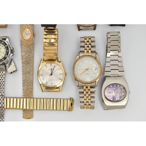 76 - AN ASSORTMENT OF WRISTWATCHES, ladies and gents watches with names to include 'Accurist, Technos, Ti... 