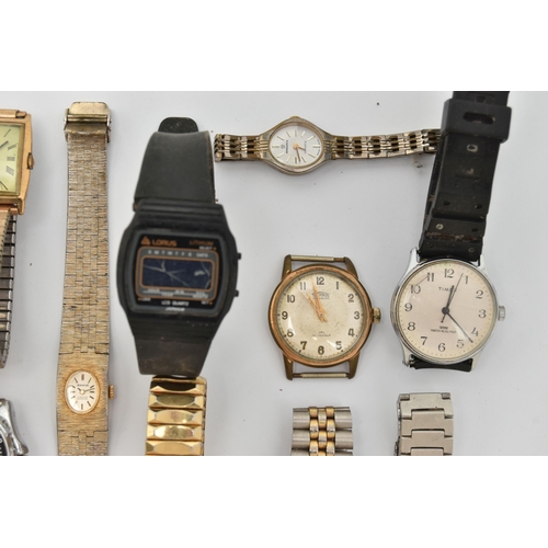 76 - AN ASSORTMENT OF WRISTWATCHES, ladies and gents watches with names to include 'Accurist, Technos, Ti... 