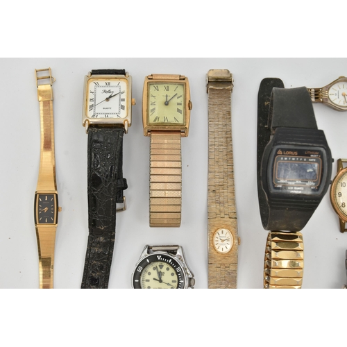 76 - AN ASSORTMENT OF WRISTWATCHES, ladies and gents watches with names to include 'Accurist, Technos, Ti... 