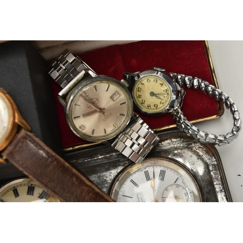 106 - A SELECTION OF JEWELLERY, WATCHES ETC, to include an open face pocket watch, stamped 0.935, a silver... 