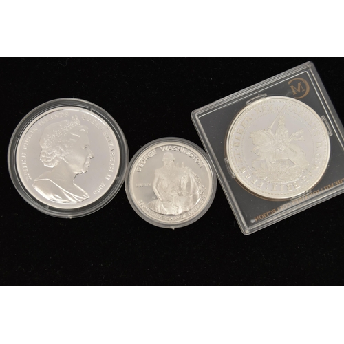 130 - THREE COINS, to include a capsulated 'British Virgin Islands Queen Elizabeth II 2006' $10 coin, a ca... 