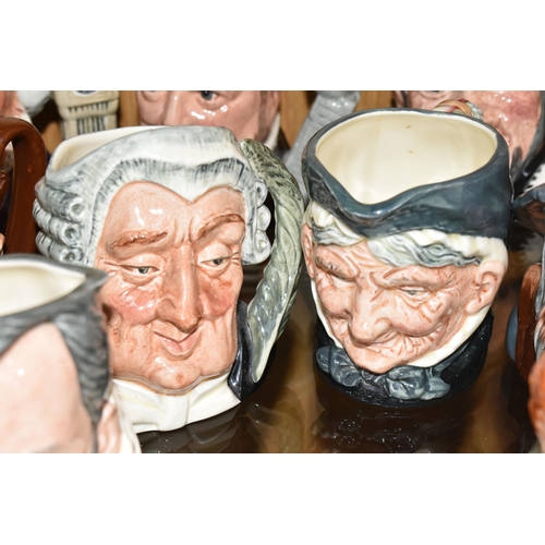 307 - A GROUP OF NINE SMALL ROYAL DOULTON LIMITED EDITION CHARACTER JUGS, comprising a pair of Armada seri... 