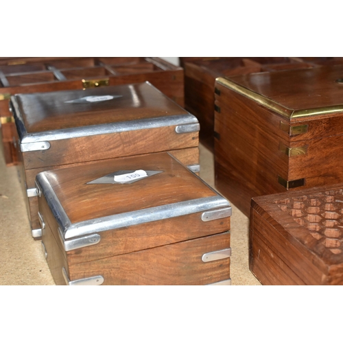 319 - SIX JEWELLERY BOXES to include three boxes with lower drawer and removable inner compartment with mi... 