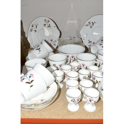 332 - A LARGE GROUP OF LATE 19TH/EARLY 20TH CENTURY TEAWARE, an unmarked tea set decorated pink, green and... 