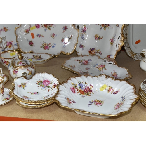 453 - A GROUP OF HAMMERSLEY & CO 'DRESDEN SPRAYS' PATTERN TEAWARE, comprising of, three medium serving dis... 