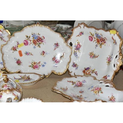 453 - A GROUP OF HAMMERSLEY & CO 'DRESDEN SPRAYS' PATTERN TEAWARE, comprising of, three medium serving dis... 