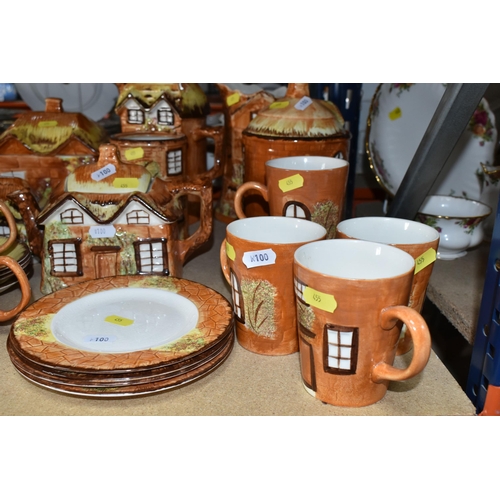 455 - A GROUP OF 'PRICE KENSINGTON COTTAGE WARE' TEA WARE, comprising of teapot 845007, coffee pot 845007,... 