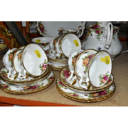 462 - A ROYAL ALBERT 'OLD COUNTRY ROSES' PATTERN TEA SET, comprising one teapot (small chip on handle), ca... 