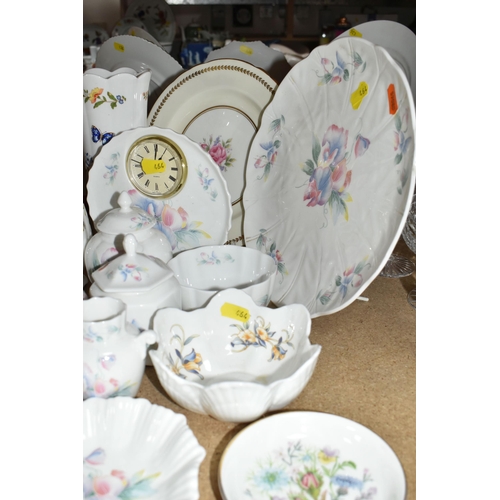 464 - A QUANTITY OF AYNSLEY 'LITTLE SWEETHEART' PATTERN GIFTWARE, comprising a mantel clock, eight assorte... 