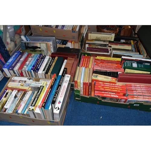 469 - SIX BOXES OF BOOKS, approximately one hundred and twenty books, to include a Folio Society 'The Devi... 
