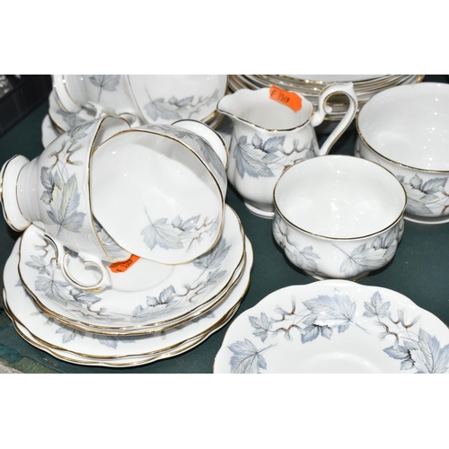 354 - A TWENTY FIVE PIECE ROYAL ALBERT 'SILVER MAPLE' TEA SET AND DINNERWARE, comprising a teapot, a cream... 