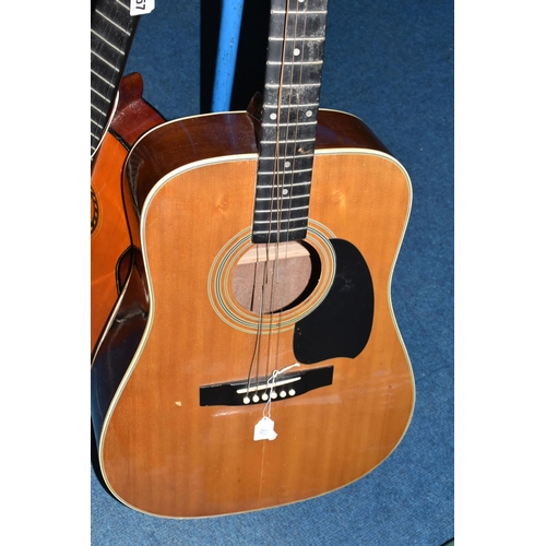 357 - TWO ACOUSTIC GUITARS to include a Hohner Arbor acoustic LW400N guitar and a Harmony H6114 acoustic g... 