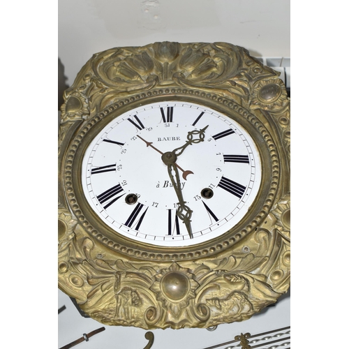 359 - TWO FRENCH COMPTOISE CLOCKS, comprising a Vallade Fils a Angouleme clock with enamel dial and presse... 