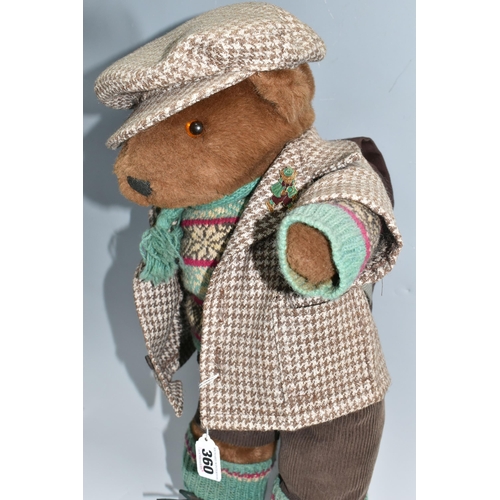 360 - A LITTLE FOLK FOR LAKELAND BEARS BROWN PLUSH BEAR, with jacket, corduroy trousers, woollen jumper, s... 