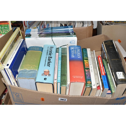 363 - TEN BOXES OF BOOKS to include six Folio Society books comprising The Folio Anthology Humour, The Bes... 