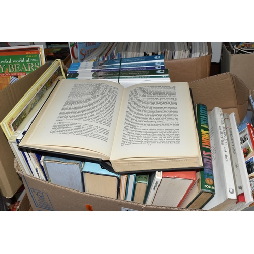 363 - TEN BOXES OF BOOKS to include six Folio Society books comprising The Folio Anthology Humour, The Bes... 