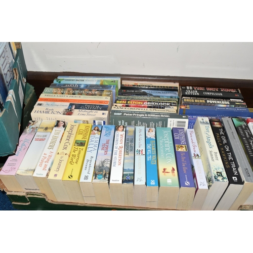 385 - SIX BOXES OF BOOKS, comprising approximately one hundred and fifty books, subjects include cookery, ... 