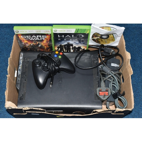 404 - XBOX 360 CONSOLE AND GAMES, includes Halo Reach, Gears Of War and Resident Evil 5 (disc only), conso... 