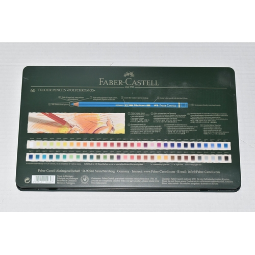 405 - A TIN OF FABER-CASTELL POLYCHROMOS COLOURING PENCILS, sixty artists' quality pencils (1) (Condition ... 