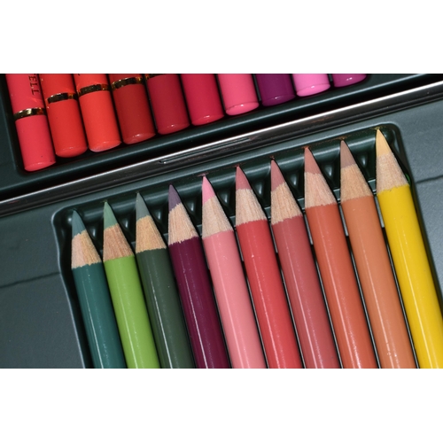 405 - A TIN OF FABER-CASTELL POLYCHROMOS COLOURING PENCILS, sixty artists' quality pencils (1) (Condition ... 