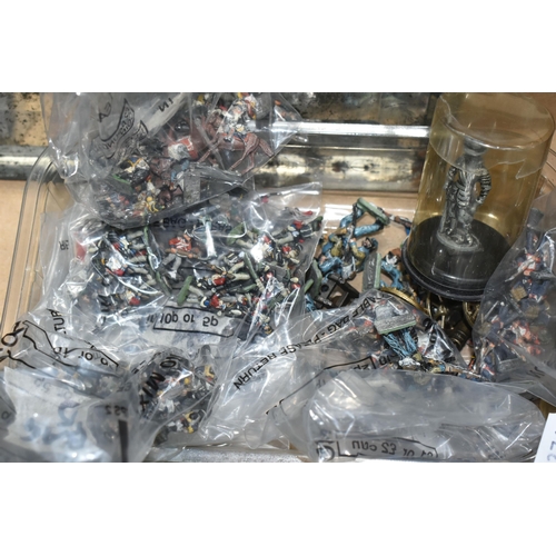 409 - A QUANTITY OF ASSORTED METAL AND PLASTIC FIGURES, to include approx. 1/32 scale Timpo and Airfix Sol... 