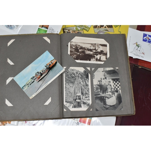 414 - A BOX OF POSTCARDS AND FIRST DAY COVERS, to include approximately four hundred and sixty postcards, ... 