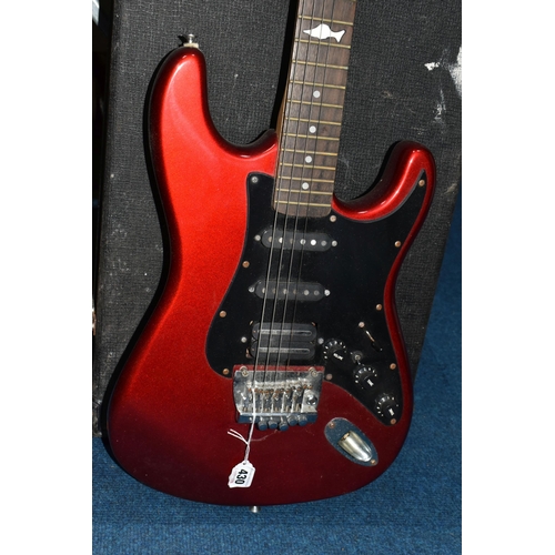 430 - A MARLIN 'SIDEWINDER' ELECTRIC GUITAR, serial number 7081716, 'candy apple' red, Floyd Rose type tre... 