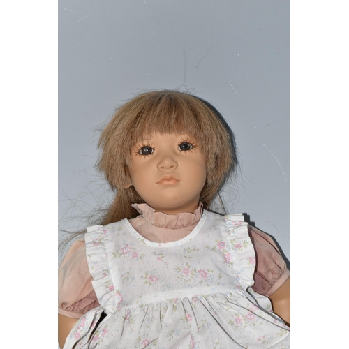 488 - AN ANNETTE HIMSTEDT 'NEBLINA' ARTIST'S DOLL, early 1990s, the soft bodied vinyl doll wearing a dusky... 