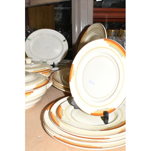 503 - A GROUPS OF ART DECO STYLE CERAMIC KITCHENWARE FROM NAMED MANUFACTURERS to include a twenty four pie... 